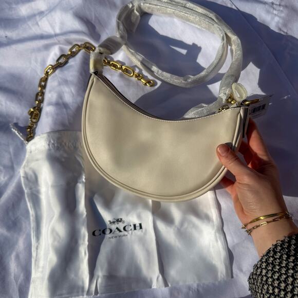 Coach Mira Shoulder Bag in Chalk White Glovetanned Leather - Picture 3 of 10